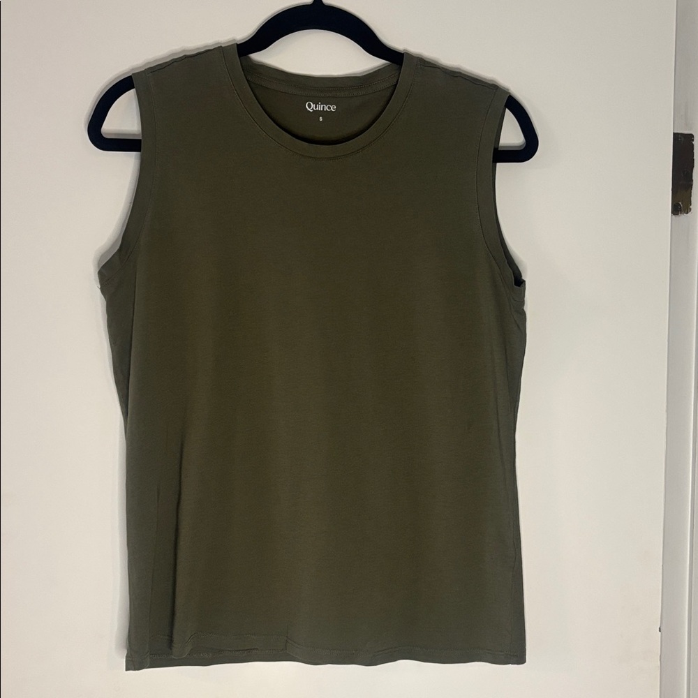 Quince Shirt Womens Large Sleeveless Muscle Tank Top Athletic Casual Gym